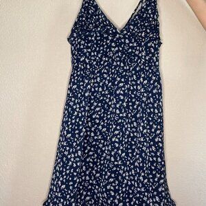 Altar'd State Navy Dress with White Flowers